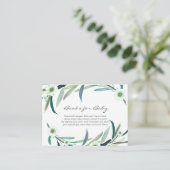 Eucalyptus bloemenboeken voor Baby Kaart (Staand voorkant)