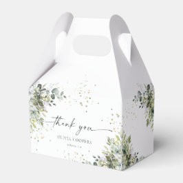 Eucalyptus bloemengroen Baby shower Bedankdoosjes