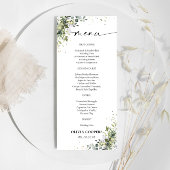 Eucalyptus bloemengroen Baby shower Menu