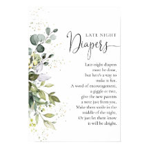 Eucalyptus bloemengroen Baby shower Poster