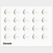 Eucalyptus bloemengroen Baby shower Sticker (Vel)