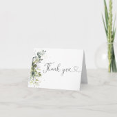 Eucalyptus bloemengroen bedankje bedankkaart (Voorkant)