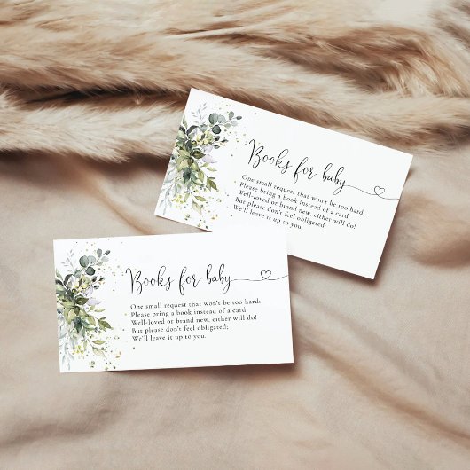 Eucalyptus bloemengroen boeken voor Baby Informatiekaartje