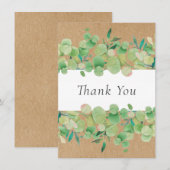 Eucalyptus Bloemengroen Rustieke Kraft Bedankt (Voorkant / Achterkant)
