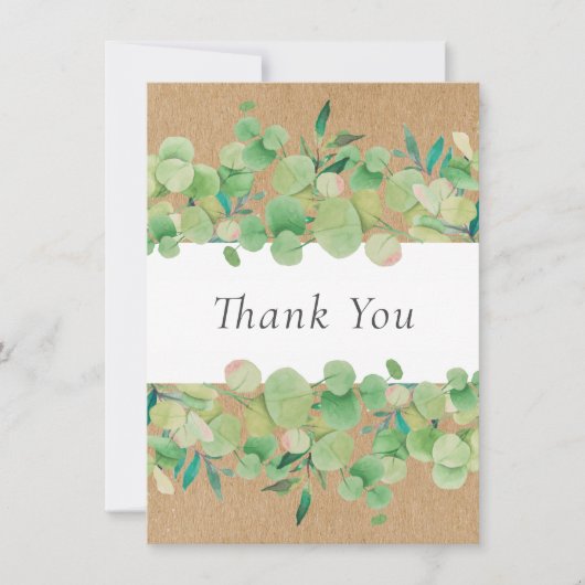 Eucalyptus Bloemengroen Rustieke Kraft Bedankt (Voorkant)