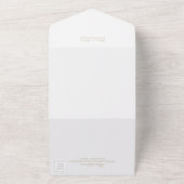 Eucalyptus bloemenkalligrafie bruiloft all in one uitnodiging (Buitenkant)