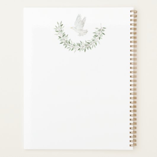 Eucalyptus Bloemenkruis Engel Doop Planner (Achterkant)
