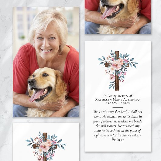 Eucalyptus Bloemenkruis Foto Gedenkteken Kaart