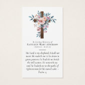 Eucalyptus Bloemenkruis Foto Gedenkteken Kaart (Achterkant)