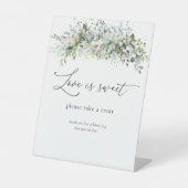 Eucalyptus Bloemenliefde is zoet teken Reclamebord Met Voetstuk (Voorkant)