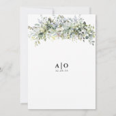Eucalyptus bloemenrepetitie diner uitnodiging (Achterkant)