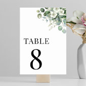 Eucalyptus bloemenzomer groen tafel 8 bruiloft kaart