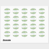 Eucalyptus Bloemige Dank Je Ronde Sticker (Vel)