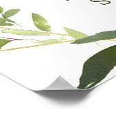 Eucalyptus Bloemige Geometrische Frame Verlovingsf Poster (Hoek)