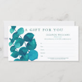 Eucalyptus Bloemige Klant Cadeaubon (Voorkant)