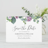 Eucalyptus Bloemige Succulent Botanisch Save The Date (Staand voorkant)