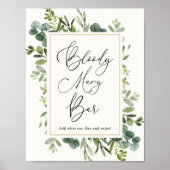 Eucalyptus Bloody Mary Bar Bord Poster (Voorkant)