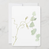 Eucalyptus & Blooms Huwelijksuitnodiging Kaart (Achterkant)