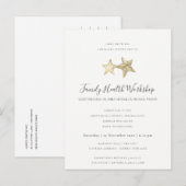 EUCALYPTUS BLOZEND ROZE MARINE PINK WORKSHOP EVENT AANKONDIGINGSKAART (Voorkant / Achterkant)