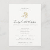 EUCALYPTUS BLOZEND ROZE ROZE KRAFT WORKSHOP EVENEM AANKONDIGINGSKAART (Voorkant)