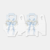 Eucalyptus Blue Bow Baby Boy Shower Bedankdoosjes (Uitgevouwen)