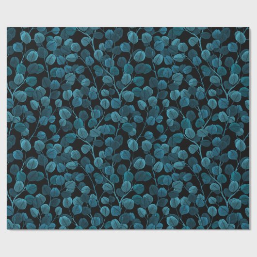 eucalyptus_blue cadeaupapier (Vlak)
