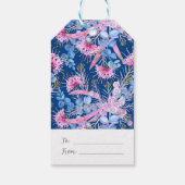 Eucalyptus Blue en roze Grevillea Cadeaulabel (Achterkant)