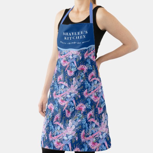 Eucalyptus Blue en roze Grevillea Schort (Insitu)