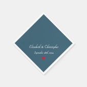 Eucalyptus Blue Monogrammed Wedding Party Cocktail Servet (Hoek)