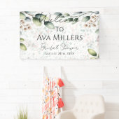 Eucalyptus Blush Alcohol Ink Bruidsdiner Spandoek (Insitu)