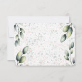 Eucalyptus Blush Alcohol Ink Bruiloft Bedankkaart (Achterkant)