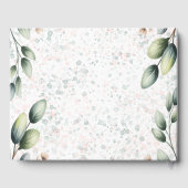 Eucalyptus Blush Alcohol Ink Bruiloft Gastenboek (Achterkant)