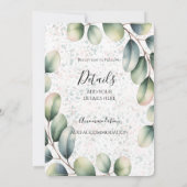 Eucalyptus Blush Alcohol Ink Bruiloft Kaart (Achterkant)