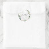 Eucalyptus Blush Alcohol Ink Bruiloft Ronde Sticker (Tas)