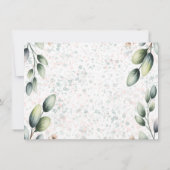 Eucalyptus Blush Alcohol Ink Bruiloft Save The Date (Achterkant)