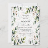 Eucalyptus Blush Alcohol Ink Brunch en Bubbels Kaart (Voorkant)