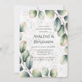Eucalyptus Blush Alcohol Ink Koppel Douche Kaart (Voorkant)