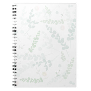 Eucalyptus & Blush Bloemen Subtiel Botanisch Notitieboek