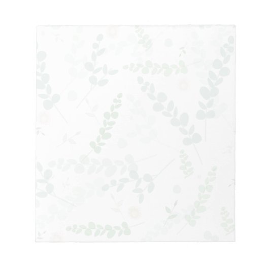 Eucalyptus & Blush Bloemen - Subtiele Botanische Notitieblok (Voorkant)