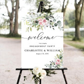 Eucalyptus Blush Engagement Party Poster