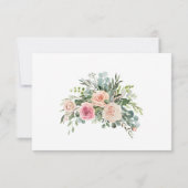 Eucalyptus Blush Pink Gold Geometric Weddenschap RSVP Kaartje (Achterkant)