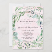 Eucalyptus Blush Pink Weddenschap Shower (Voorkant)