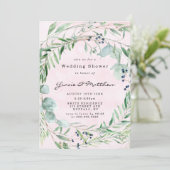 Eucalyptus Blush Pink Weddenschap Shower (Staand voorkant)
