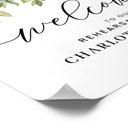 Eucalyptus Blush repetitie Diner Poster (Hoek)