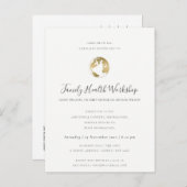 EUCALYPTUS BLUSH ROOS BLACK PINK WORKSHOP EVEN AANKONDIGINGSKAART (Voorkant / Achterkant)