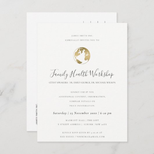 EUCALYPTUS BLUSH ROOS BLACK PINK WORKSHOP EVEN AANKONDIGINGSKAART (Voorkant / Achterkant)