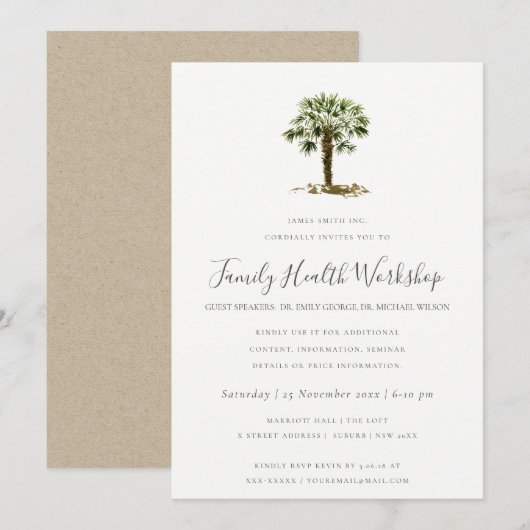 EUCALYPTUS BLUSH ROOS KRAFT BLACK WORKSHOP EVEN KAART (Voorkant / Achterkant)