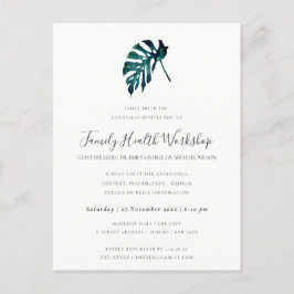 EUCALYPTUS BLUSH ROOS KRAFT NAVY WORKSHOP EVENT AANKONDIGINGSKAART