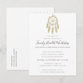 EUCALYPTUS BLUSH ROOS KRAFT PINK WORKSHOP EVAL AANKONDIGINGSKAART (Voorkant / Achterkant)