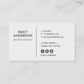 EUCALYPTUS BLUSH ROOS PEONY GRAY FAUNA WATERVERF VISITEKAARTJE (Achterkant)